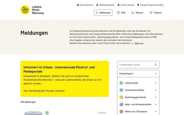 www.lebensmittelwarnung.de