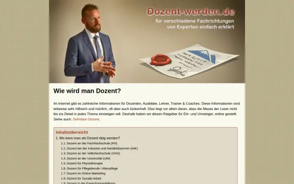 www.dozent-werden.de