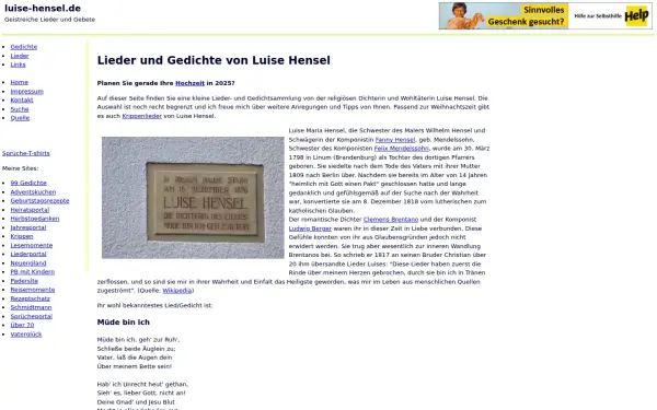 www.luise-hensel.de
