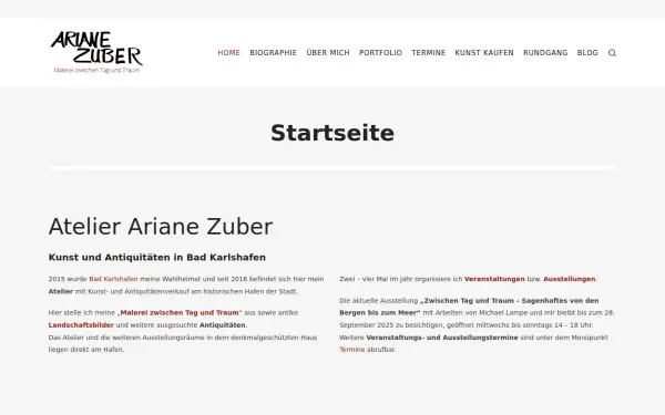 www.arianezuber.de