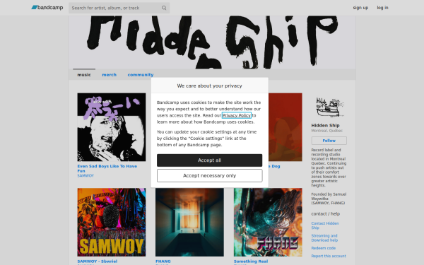 hiddenship.bandcamp.com
