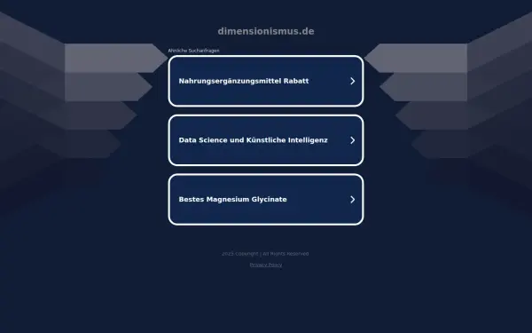 dimensionismus.de
