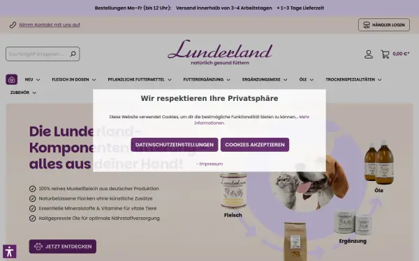 www.lunderland-tierfuttershop.de