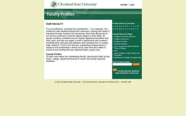 facultyprofile.csuohio.edu