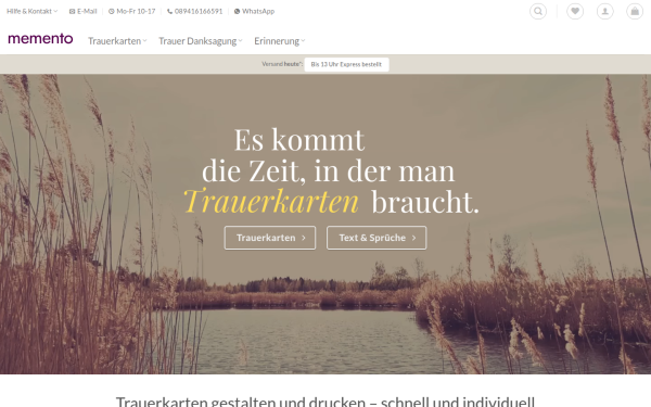 memento-trauerkarten.de