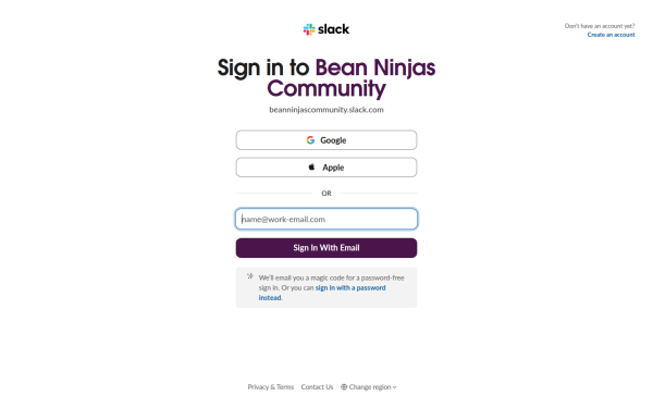 beanninjascommunity.slack.com