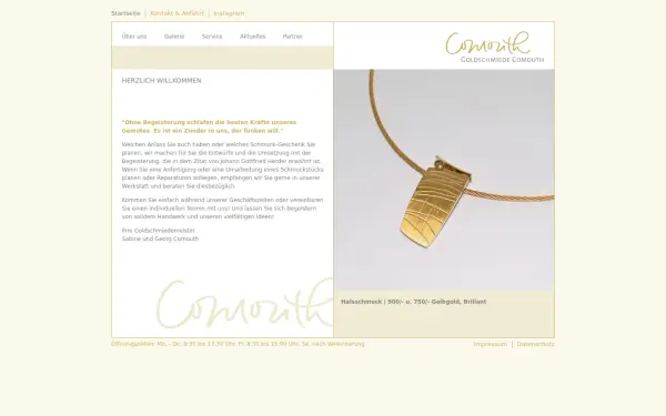 www.goldschmiede-comouth.de