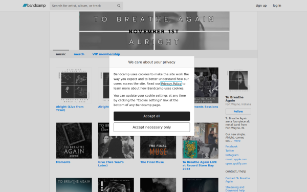 tobreatheband.bandcamp.com