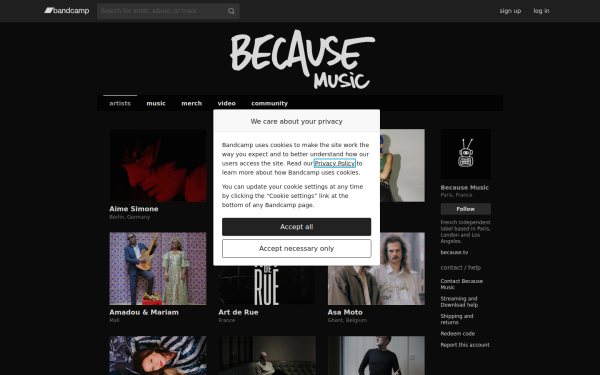 becausemusic.bandcamp.com