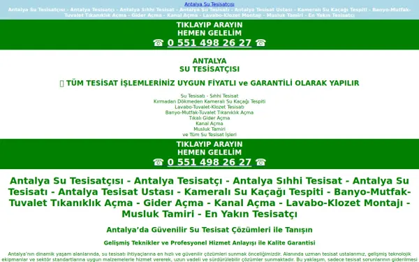 antalyasutesisatci.com