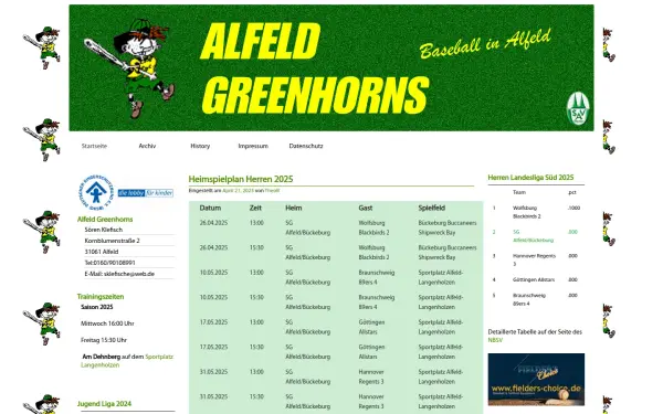 alfeld-greenhorns.de