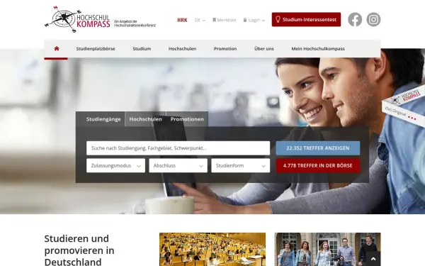 www.hochschulkompass.de