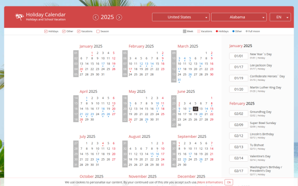 holidaycalendar.com