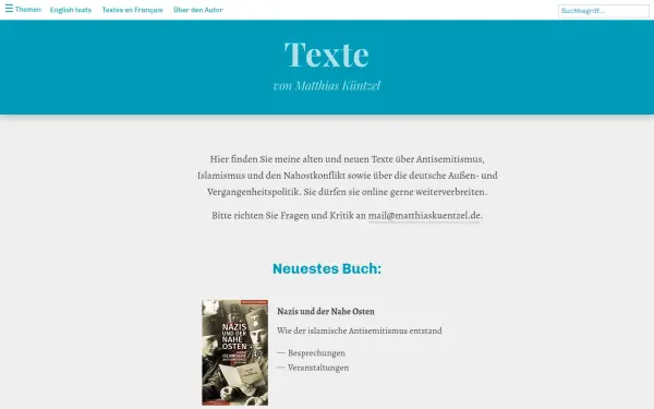 www.matthiaskuentzel.de