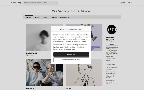 yesterdayonecemore.bandcamp.com