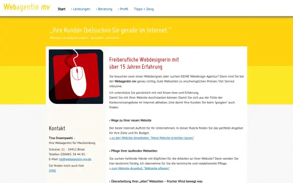 www.webagentin-mv.de