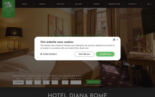 www.hoteldianaroma.com