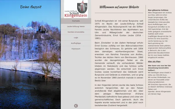 leubestiftung-schlossklingenstein.de