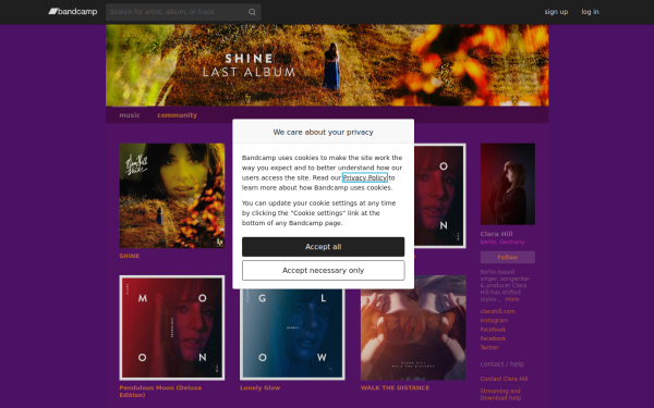 clarahill.bandcamp.com