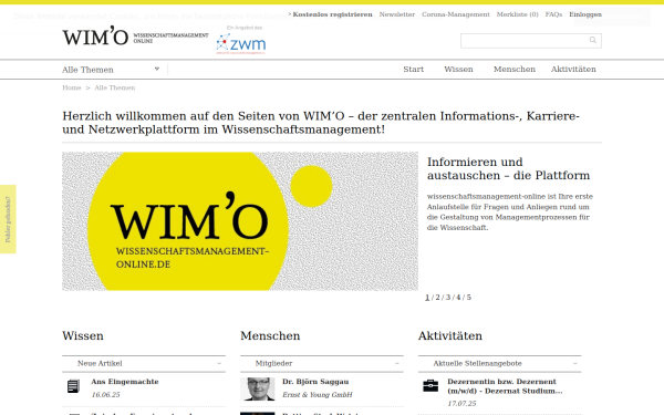 www.wissenschaftsmanagement-online.de