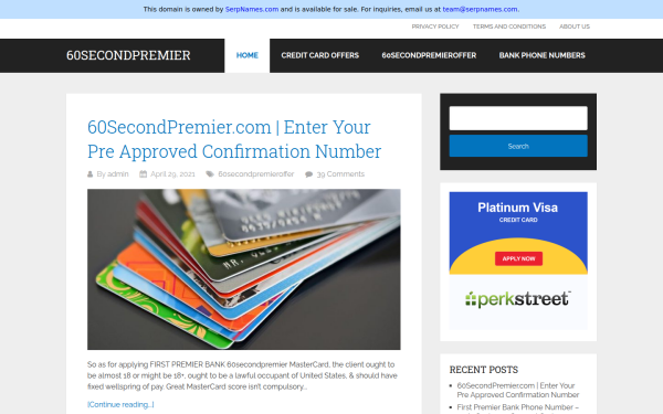 60secondpremieroffer.com