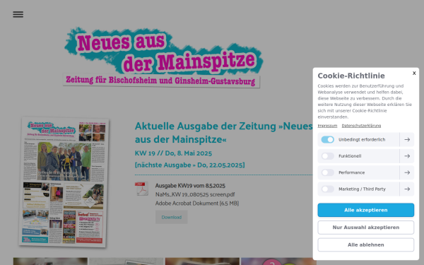 www.neuesausdermainspitze.de