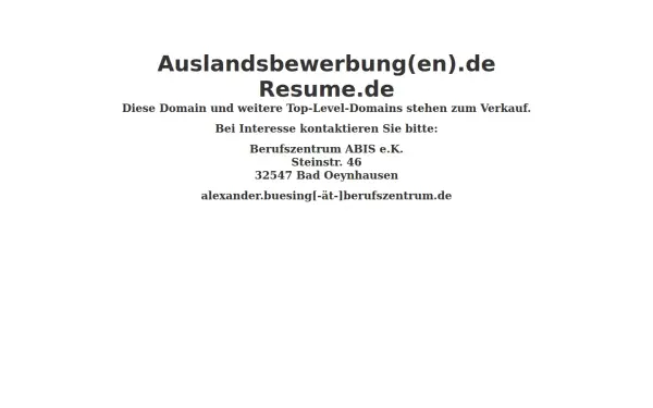 auslandsbewerbungen.de