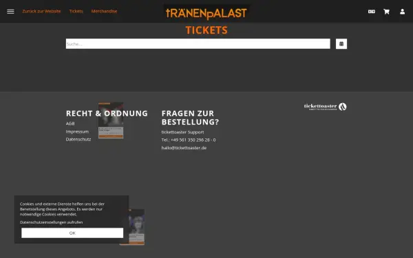 traenenpalast.tickettoaster.de