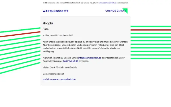 wartungsseite.cosmosdirekt.de