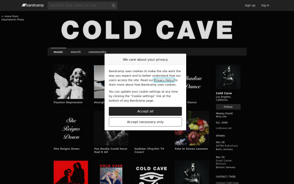 coldcave.bandcamp.com