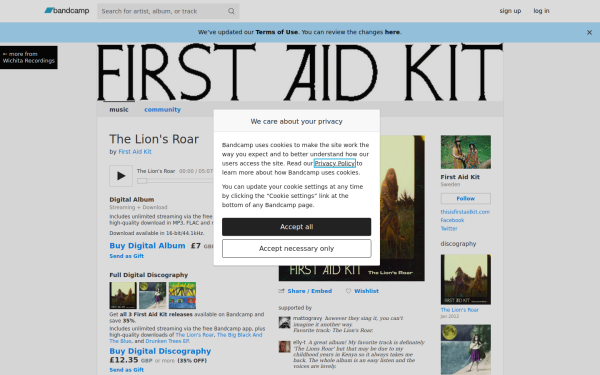 firstaidkitband.bandcamp.com