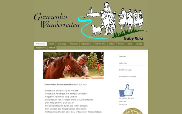 www.grenzenlos-wanderreiten.de