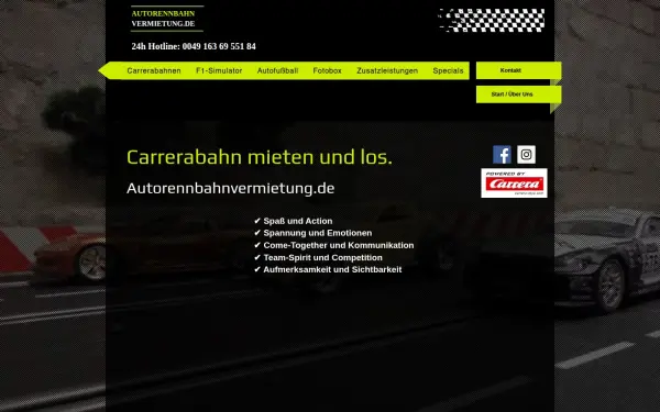 www.autorennbahnvermietung.com
