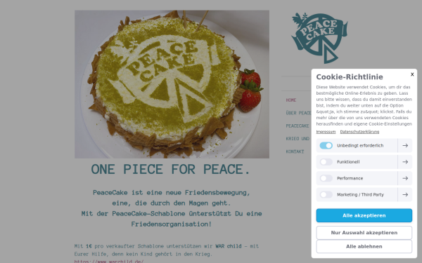 www.peacecake.de