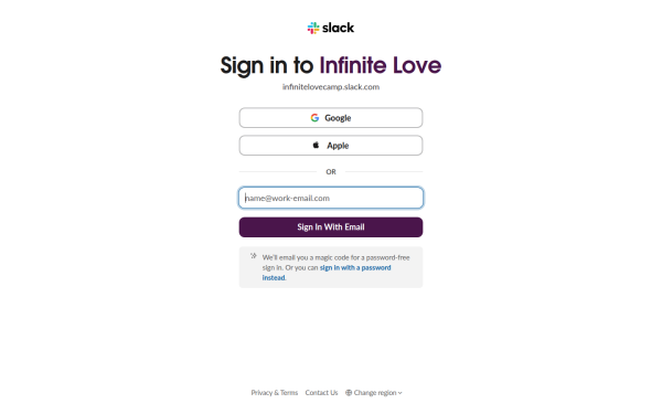 infinitelovecamp.slack.com