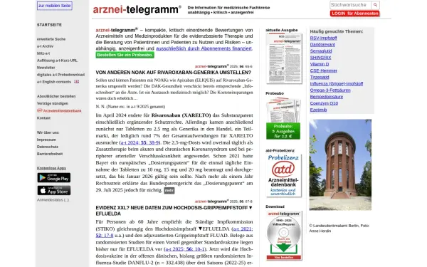 www.arznei-telegramm.de
