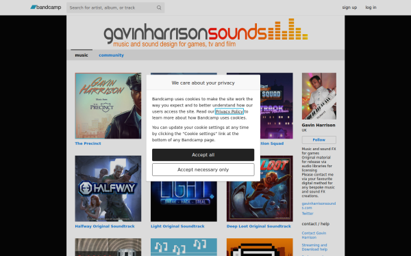 gavinharrisonsounds.bandcamp.com
