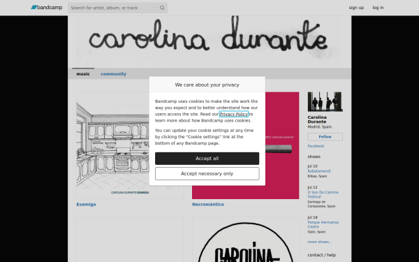 carolinadurante.bandcamp.com
