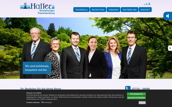 www.haller-bestattungen.de