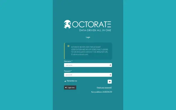admin.octorate.com