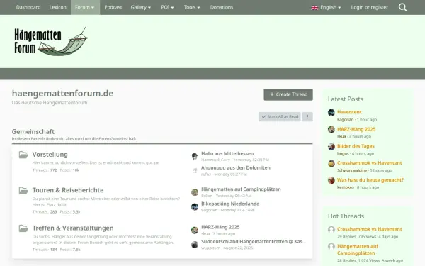 www.haengemattenforum.de