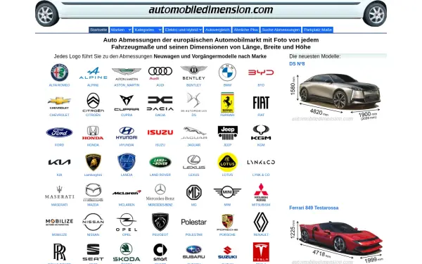 de.automobiledimension.com