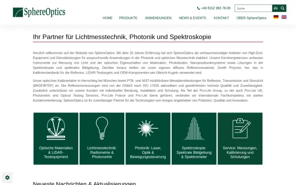 sphereoptics.de