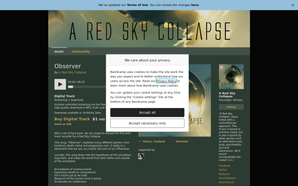 aredskycollapse.bandcamp.com