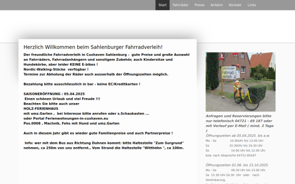 www.fahrradverleih-cuxhaven-sahlenburg.de