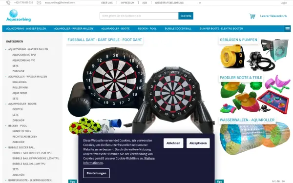www.aquazorbing.de