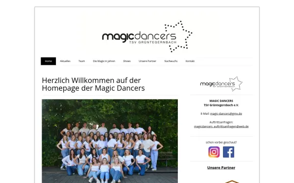 www.magic-dancers-gruentegernbach.de