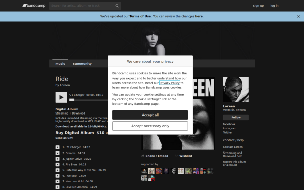 loreenofficial.bandcamp.com