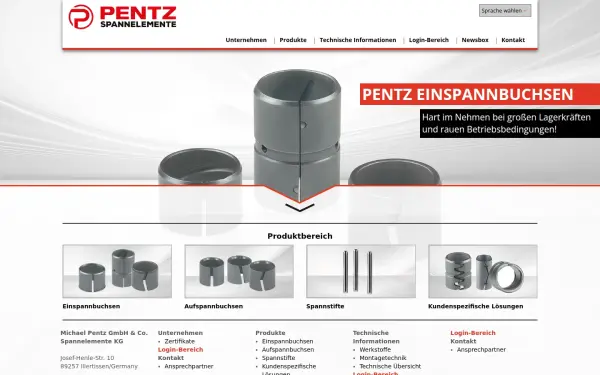 www.pentz-spannelemente.de