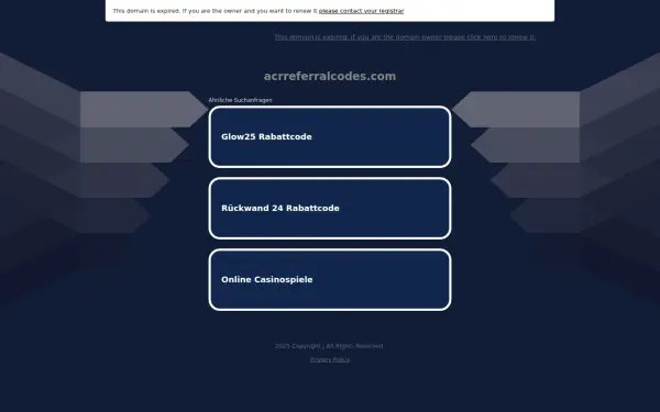 acrreferralcodes.com